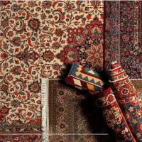 خانگی دستبافت جفت ۹متری کرک گل ابریشم