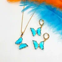 گردنبند خرم سلطان /پروانه/صدف/زمرد