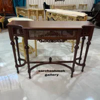 کنسول حصیری منبتی تمام چوب راش