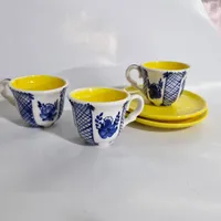 فنجان لاته و چای دست ساز سرامیکی نو|ظروف سرو و پذیرایی|آمل, |دیوار