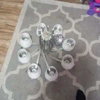 لوستر استیل مودرن کلاسیک 8 شعله یا شاخه