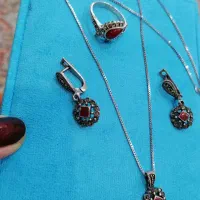 ست نقره 925 حک شده شیک