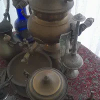 سماور و پارچ وقندان|کلکسیون اشیاء عتیقه|اصفهان, دستگرده|دیوار
