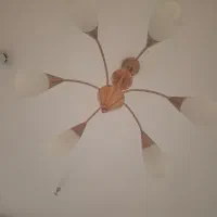 دو عدد لوستر برنز 6 شاخه کاملا سالم