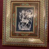 تابلو کار اصفهان معرق کاری|تابلو، نقاشی، عکس|گرگان, |دیوار