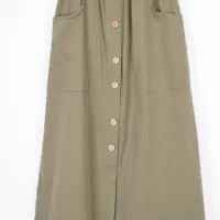 دامن کتان همراه با کمربند