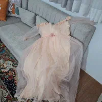 پیراهن بلند کامل تور رنگ گلبهی وزیباسایز۴۸|لباس|کلاله, |دیوار