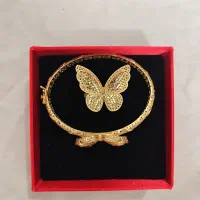 ست دستبند و انگشتر پروانه طلا نوی نو|جواهرات|کاشان, بازار کاشان|دیوار