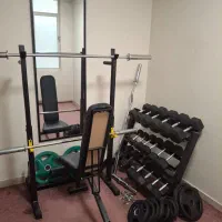 دمبل، هالتر، نیمکت، استند، خرک