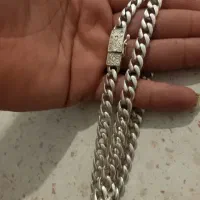 زنجیر نقره خارجی دو طرف تراش خورده ۷۰ سانتی نو