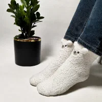 جوراب طرح خرسی گوش پفی