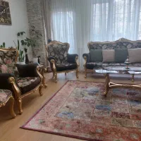 مبلمان استیل ۹ نفره و میز ناهار خوری ۸ نفره|مبلمان خانگی و میز عسلی|آبیک, |دیوار