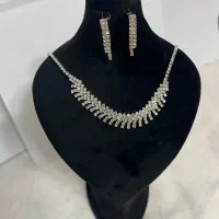 نیمست سرویس استیل گردن بند گوشواره زنجیرپلاک