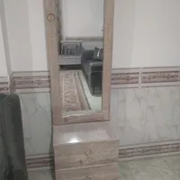 ایینه قدی با کشو و قفسه پشت ایینه