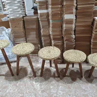 استند گل و گلدان مدل حصیری