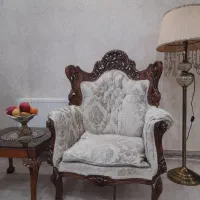 مبل زیبای ۵ نفره با میز وسط وعسلی|مبلمان خانگی و میز عسلی|آبیک, |دیوار