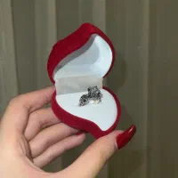 حلقهِ نقره با طراحی خاص