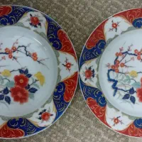 دوعدد پیش دستی واکو ژاپن نقاشی کار دست بااصالت