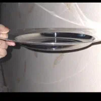 بشقاب استیل پلوخوری و بشقاب بلور میوه خوری|ظروف سرو و پذیرایی|سمنان, |دیوار