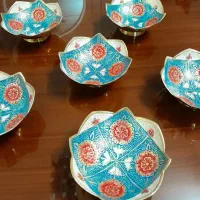 ظروف برنجی مینا کاری