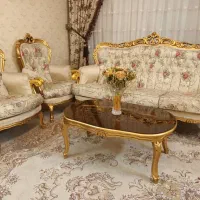 مبل استیل ۹ نفره همراه ناهارخوری و ویترین