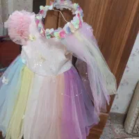 دو عدد لباس تور رنگی و سفید|کفش و لباس بچه|قم, سعادتی|دیوار