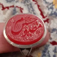 انگشتر نقره عقیق سرخ خطی|بدلیجات|تهران, استاد معین|دیوار