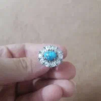 انگشتر نقره فیروزه اصل نیشابور زنانه
