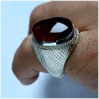 انگشتر عقیق یمنی مردانه اصل|بدلیجات|ری, اقدسیه|دیوار