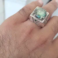 انگشتر موزانایت اصل بانگین زمرد اصل افغانستان|جواهرات|شیراز, زند|دیوار
