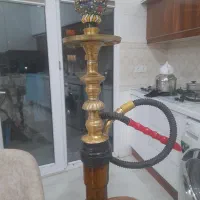 قلیان برنجی قدیمی کلکسیونی|کلکسیون اشیاء عتیقه|ایلام, |دیوار