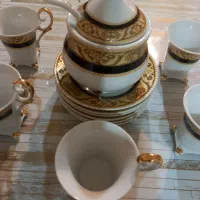 فنجون نلبکی قهوه خوری باقندون لب طلایی