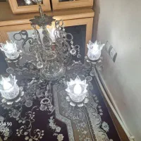 فروش لوستر ۵ شعله همراه با لامپ های شمعی