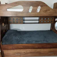 تخت دو طبقهMDF + تخت کشویی مهمان