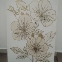 تابلو طرح گل روی بوم