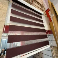 پرده زبرا زرشکی تک مکانیزم|پرده، رانر، رومیزی|ساری, |دیوار