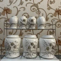 ست پاسماوری سرامیکی با استند استیل