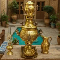 سماور های برنجی آنتیک تبریز رسید|صنایع دستی و سایر لوازم تزئینی|قم, شهرک امام حسن|دیوار