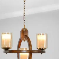 لوستر چوبی مدل رومن|لوستر و چراغ آویز|کرج, شاهین‌ویلا|دیوار