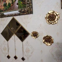 اینه لوزی و پروانه قاب دار کار تمیز|آینه|مشهد, سرافرازان|دیوار