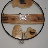 ساعت روستیک چوبی