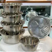 سرویس لگن استیل ۶پارچه رنده دار (نقد و اقساط)