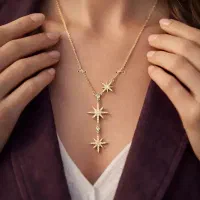 گردنبند و گواشواره آبکاری طلا مناسب هدیه