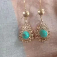 گوشواره نگین فیروزه اصل|جواهرات|تربت جام, اسماعیل آباد|دیوار