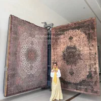 فرش گلبهی کرم۱۲۰۰شانه تراکم۳۶۰۰