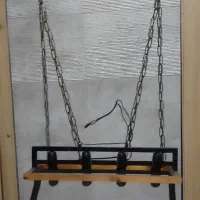 لوسترمدرن چوبی چهار وتک شعله|لوستر و چراغ آویز|رباطکریم, نصیرشهر|دیوار