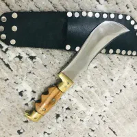 چاقو ترکمنی طرح هندی درحد  ۲۷سانت دسته اصل استخوان
