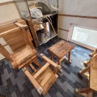 میز صندلی چوبی|کافیشاپ و رستوران|قم, قلعه کامکار|دیوار