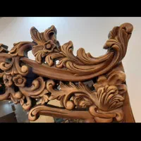 ویترین کنده کاری،چوب گردو،کارسفارشی|بوفه، ویترین، کنسول|اسلامشهر, شهرک قائمیه|دیوار