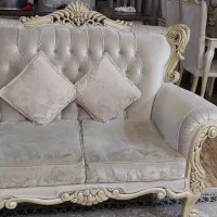 مبل ۷ نفره اسپرت با چوب راش  با میز نهار خوری